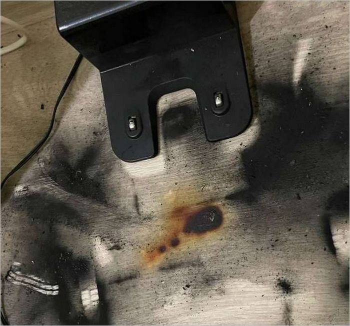 The robot vacuum cleaner exploded